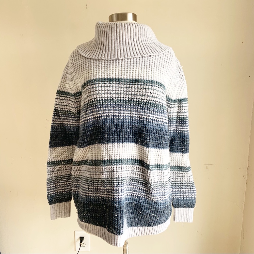 LL Bean Striped Turtleneck sweater